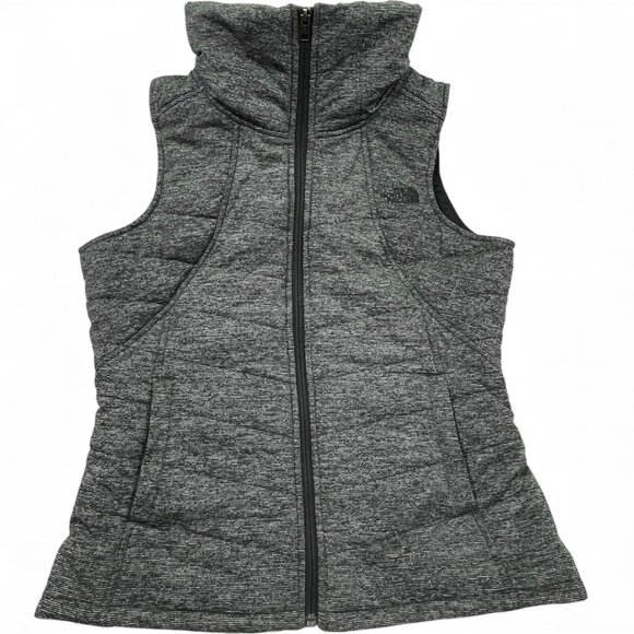 The North Face Gray Puffer Ski Snow Winter VEST Jacket Women's Medium - Picture 2 of 12